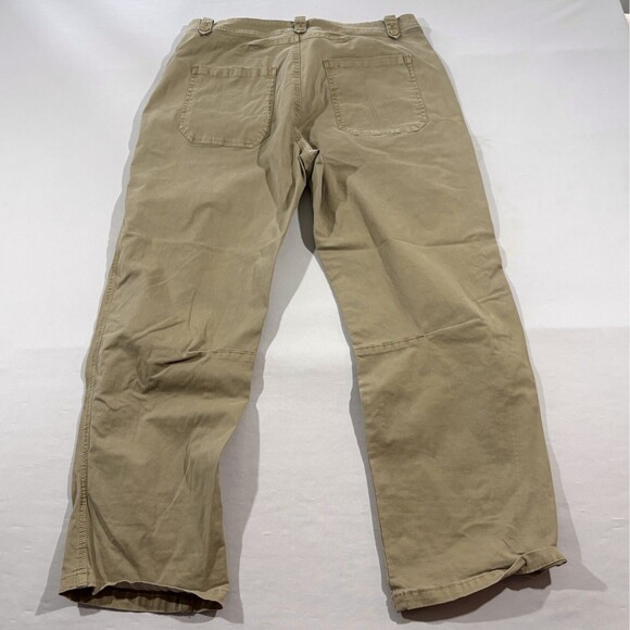 Sundance Cargo Pocket Womens Beige Khaki Straight Leg Casual Pants Sz 14 - Picture 11 of 12